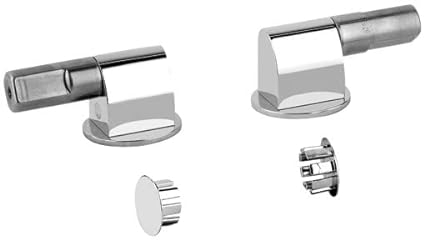Gessi 316 Scharniere mit Absenkautomatik und seitlichen Abdeckkappen für Wand WC, 37584, Farbe: Edelstahl matt gebürstet