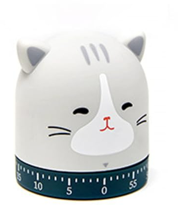Herfair Küchentimer Mechanischer Timer Niedlich Tiere 60 Minuten Countdown Timer Kinder Kurzzeitmesser Eieruhren Zeitmanagement Werkzeug (Katzen)