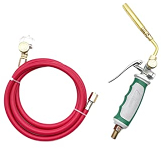 ASIORI Schweißset* Lötbrenner, MAPP Gas-Schweißbrenner-Set for Löten, Picknick, Kochen, Propan, Kochen, Hartlöten, Heizen, Schweißen, Lötpistole mit 1,6 m Schlauch