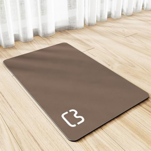 Absorbent Pet Mat - Super Absorbent Quick Drying Food and Water Bowl Mat, Cat Dog Placemats (Brown, 45 * 60cm)