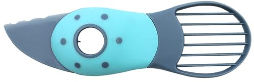 Hsthe Sea Affettatrice Multifunzione per Avocado 3 in 1, Manico Antiscivolo, Lama in Acciaio Inossidabile per Utensili da Cucina Frutta Kiwi Mango