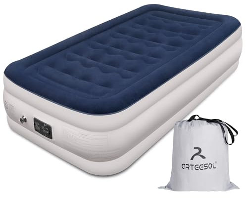 Blackace arteesol Luftmatratze Gästebett Selbstaufblasend - Luftmatratze 1 Person Gästebett Doppel Aufblasbare Doppelmatratze mit Eingebauter Elektrischer Pumpe