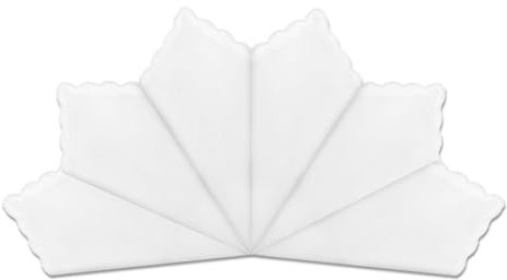 Gjinxi 6 Stück Klein Weiß Taschentücher, Baumwolle Stofftaschentücher Set Einstecktuch Handtuch Taschentuch für Alltagsgebrauch Hochzeit Damen (30 x 30 cm)