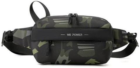 FANDARE 4 in 1 Herren Gürteltasche Umhängetasche Brusttasche mit Reflektorstreifen Herrenhandtasche Crossbody Bag Schultertasche für Herren Shoulder Bag für Reise Crossbody Pack Wasserdicht Camo