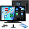 SIXWIN Wireless CarPlay & Android Auto Tragbares Autoradio, 9 Zoll IPS Carplay Display,Unterstützt Bluetooth-Freisprecheinrichtung, FM Transmitter AUX/TF