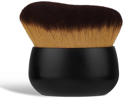 Body Makeup Brush for Self Tanner, Large Self Tanning Applicator Tan Brush Provides Even Application for Face Neck Back Legs, Wet & Dry Use (Black)