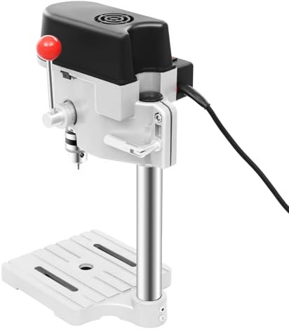 Perceuse à colonne 340 W - Mini perceuse d'établi - 3 vitesses réglables de 0 à 8 000 tr/min - 0 à 11 000 tr/min - 0 à 16 000 tr/min - En fer - Pour bois et bricolage
