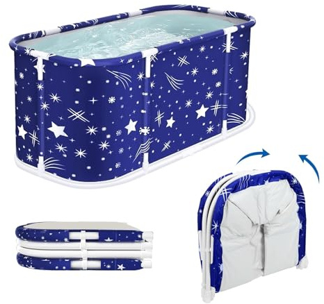 Baignoire Portable Pliable, Baignoire Autoportante, Bain De Glace Chaude, Avec Coussin Et Dossier, Baignoires Autoportantes, Bain Chaud, Bain De Glace, Baignoire Pliable Sur Pied(1.4M)