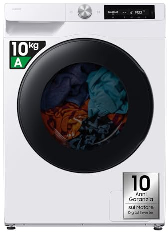 Samsung Lavasciuga AI Control WD10HG6U34BE/U3 Libera installazione, 10/6 Kg, Wifi, AI Energy Mode, Super Speed, Vapore, Carica Frontale, 60l x 85h x 69p cm