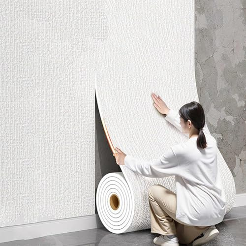 Papel tapiz térmico aislante, papel tapiz aislante autoadhesivo de 5 mm, papel tapiz aislante para paredes interiores, contra el moho frío, tapete de aislamiento térmico para pelar paredes, blanco, 10