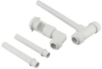 MoSundi Regolabile per piscina a doppio spruzzo, fontana, spruzzatore a cascata, per piscine interrate e fuori terra, facile da installare, in PVC, bianco