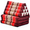 Leewadee - Bequeme Japanische Bodenmatratze - Thai Bodenliege mit Dreieckskissen - Futon Klappmatte - Thai Massagematte, 170 x 53 cm, Rot