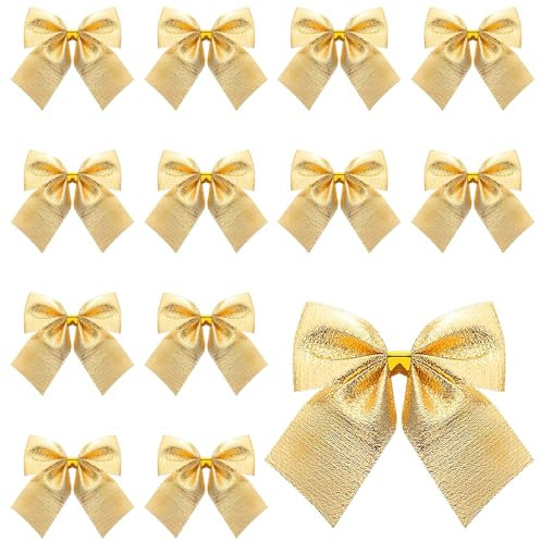 EXCEART Satz 12tlg Christbaum Bogen Mini-Weihnachten Mini Bögen Weihnachtsdeko Weihnachtliche Samtschleifen Mini-weihnachtsbaumschleife Weihnachtsbögen Für Baum Krawatte Pack Fräulein