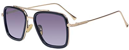 LHSDMOAT Vintage Quadrat Pilot UV400 Sonnenbrille für Herren und Damen - Sportbrille mit UV400 Schutz für Autofahren, Reisen, Outdoor & Alltag