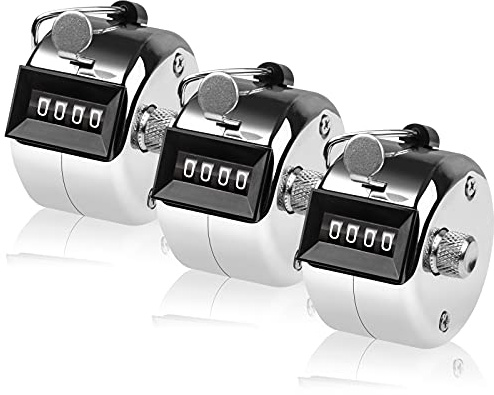SDARMING tally counter, 4-digit clicker counter, Metal hand tally counters clicker for counting, golf scoring