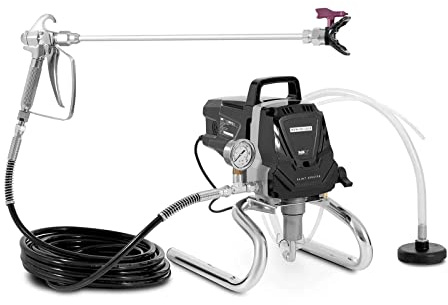 MSW MSW-ES-1010 Farbsprühsystem 1010 W Schlauch 10 m Farbsprühgerät Farbsprühsystem Wandfarbe Farbspritzgerät