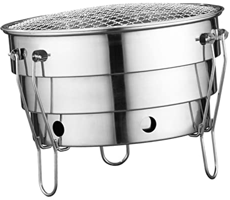 VINTORKY Parrilla Inoxidable Portátil Rejilla Para Barbacoa Estufa De Campamento