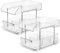 Polegas Multifunctional Acrylic Kitchen Organiser Set - Base Cabinet & Refrigerator Organiser With Sliding Drawer, Under Sink & Spice Rack Organiser