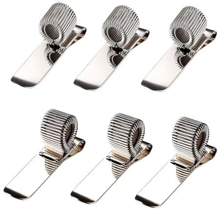 Frdelma Clips de Soporte de Bolígrafo, Clips de Bolígrafos Soporte Metal Clip de Lápices para Oficina Hogar con Aro de Resorte Ajustable para bloc de notas y portapapeles(2 Estilo)