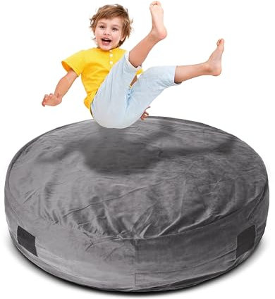 Homewell Rundes Crash-Pad mit weichem Samtbezug, sensorisches Crash-Pad für Kinder mit strapazierfähigem, stoßdämpfendem Schaumstoff, maschinenwaschbarer Bezug, ultimativer Komfort und Sicherheit für