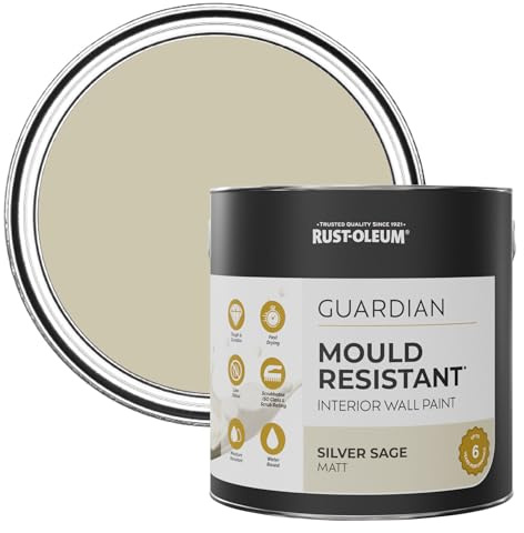 Rust-Oleum Green Guardian Mould Resistant Wall Paint - Silver Sage 2.5L