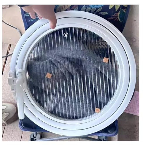 LFONDIGE Finestra Rotonda con ASSE Centrale Girevole a 360°, Decorazione per Garage seminterrato, Ventilazione, Privacy, oblò (60 cm/23,6)