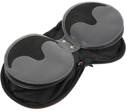 TOYANDONA Étui de Rangement pour CD de Voiture et Maison Paquet Circulaire à Broderie en Cuir Gris Capacité 40 Disques Boîtier de Rangement pour Disques Fermeture Éclair Organiseur CD
