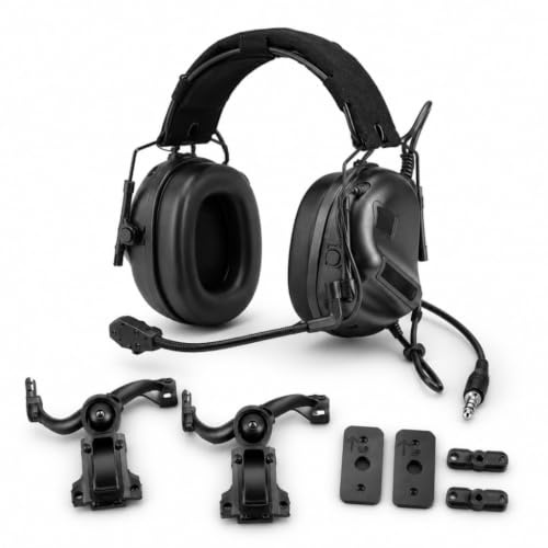 5:e Generationens Elektronisk Ljudupptagning Brusreducerande Hörlurar Fällbara Skytte Jakt Taktiskt Hörselskydd Headset(BK)