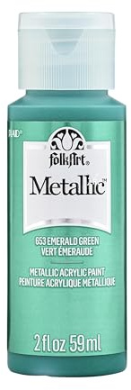 FolkArt Metallic-Acrylfarbe in sortierten Farben, 653, Smaragdgrün
