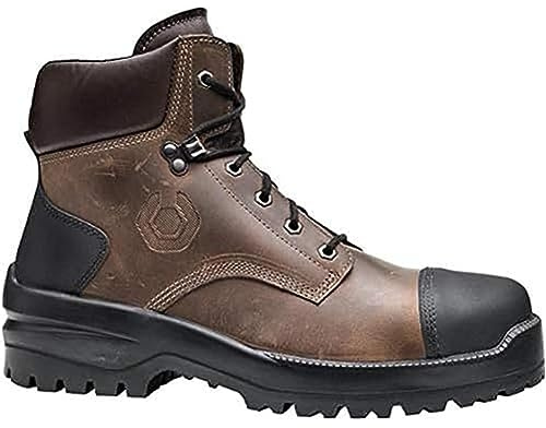 Base Protection, Bison Top Botte de Sécurité pour Hommes, Marron et Noir, Taille 42
