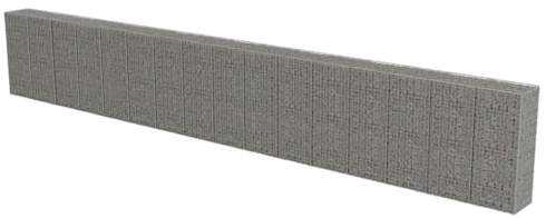 vidaXL Gabionmur i galvaniserat stål 900x50x150 cm