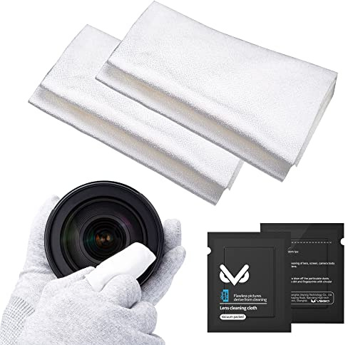 VSGO V-CL01E - Panno per la pulizia della fotocamera, 20 pezzi, in microfibra, compatibile con lenti della fotocamera, occhiali, iPad, telefoni cellulari, schermi TV LCD e molto altro ancora