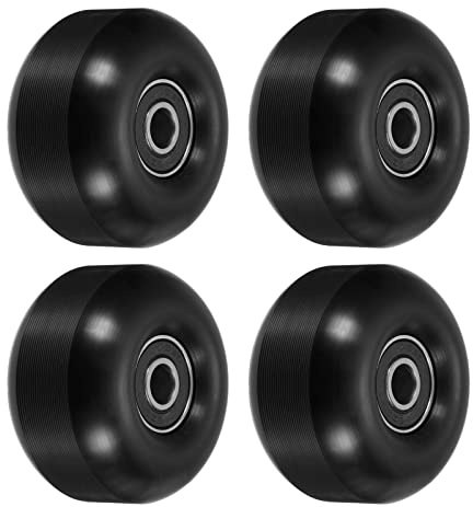 PATIKIL 52mm Skateboard Wheels with Bearings, 4 Pack Street Wheels for Skateboards Cruiser Wheel Replacement 95A, Black