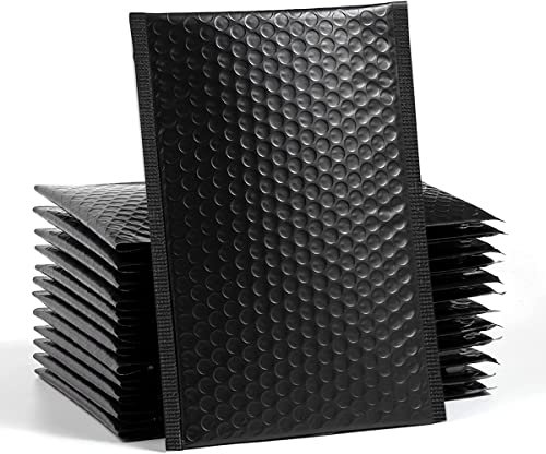 10 Stück Gepolsterte Briefumschläge din A4,25x32cm Versandtaschen A4 Gepolstert Selbstversiegelnde Wasserdichte Versandtaschenverpackung für Geschäft und Zuhause (Schwarz)