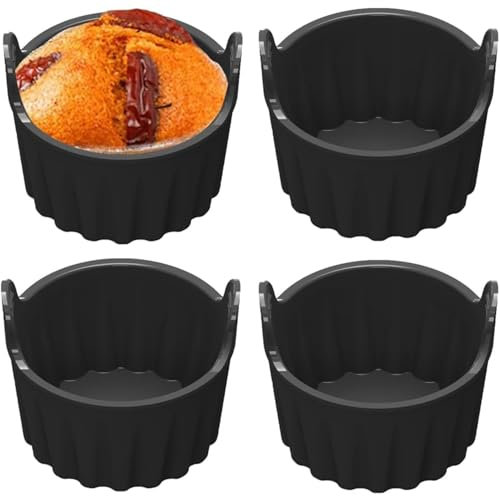 Silicone Egg Poacher Set of 4 - Poaching Cups for Perfect Poached Eggs - Air Fryer, Microwave, and Dishwasher Safe - Cooker Cups for Healthy Breakfasts