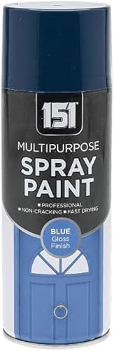 Inspired Essentials Multi-Purpose Spray Paint 400ml for Metal, Wood, Plastic, Walls, Aerosol Spray with Perfect Finish (Blue, Pack of 4)