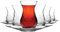 NORDIC SCHILLER – Türkische Teegläser Set 155 ml (6-teilig für 6 Personen), 6 Teegläser mit Untertassen, traditionelles Cay Bardagi Set für stilvollen Teegenuss