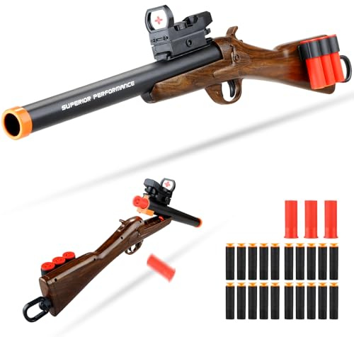 SK MISS Toy Guns for Boys, Shotgun Foam Blaster Fake Toys with Soft Bullets Dart, Educational Shooting Game Cool Stuff for 14+ Year Old Kids