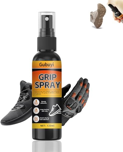 Gubuyi 120ml Spray Antiscivolo per Scarpe, Spray di Trazione per Scarpe Sportive, per Migliorare l' al Suolo, Potenziatore della Trazione della Scarpa, Migliora la Trazione su Tutti i Superfici