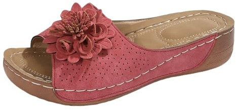 Women's Platform Wedge Sandal – Women's Comfort Chic Sandals with Flower Shoes Elegant Barefoot Large Size Open Sandals Casual Nude Feet Summer Sandalette