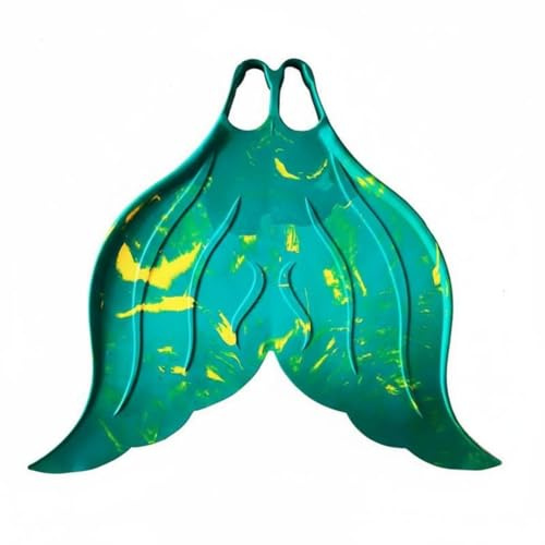 Zxpjkyu Diving Fins Mermaid Rubber Monofin Swim Flexible Suitable for Adult Aquatic Training Beach Pool Outdoor Activities , Ocean Blue , S