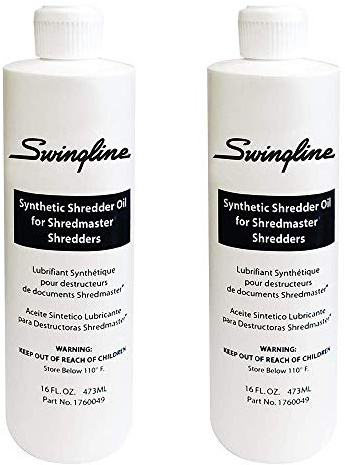 Swingline Shredder Oil Two Pack, 16 oz.473ml Bottles, 2 Pack (1760049CS)