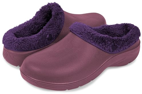 Lakeland Active Women's Lorton Fleece Lined Garden Clogs - Plum - 6 UK