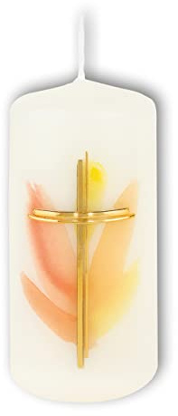 FRITZ COX OsterkerzeRedivivo | Wachskerze mit Ostermotiv | Parafinwachskerze | ein christliches Zeichen zum Osterfest | RAL Kerze | made in Germany | 100x50mm