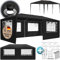 Casaria® Pavillon 3x6m UV-Schutz 18m² Dachösen Wasserabweisend 6 Seitenteile Stabil Festival Festzelt Partyzelt Fenster Gartenzelt Anthrazit
