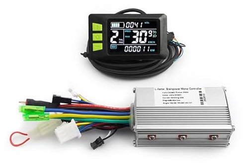 350W 500W Elektroroller Brushless Controller mit LCD-Display und Daumengashebel Regenerative Bremse für E-Bike Nabenmotor 930 (With brake thumb kit, 36V500W)