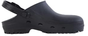 REPOSA Eco - Women's and Men's Clogs in Rubber Comfortable, Lightweight and Antishock for Home, Gardening and DIY – Women's Anatomical Flip Flops with Side Holes, Back Strap and Non-Slip Effect, Black