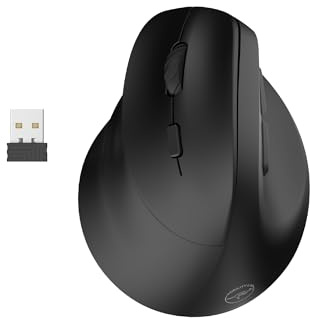 Mobility Lab – Ergo M30W Left – Mouse Verticale Multi Connessione per Mancini – Tripla connessione senza fili, clic silenziosi, Sensibilità regolabile su 4 livelli – Compatibilità MacOS e Windows