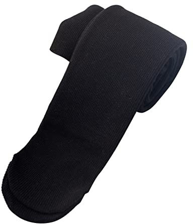 Collants doublés en polaire pour filles - Leggings de ballet pour enfants - Pantalon de danse - Pantalon d'hiver thermique côtelé - Bas tricotés en coton doux extensible et antidérapant, Noir , 4-6