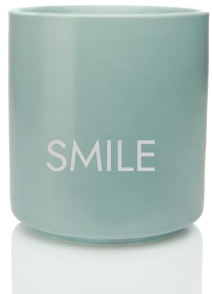 Giftandprint - Taza de cerámica con diseño de sonrisa verde, regalo para mujeres, hombres, amigos, compañeros de trabajo, ideal para Navidad, 250 ml, taza de café sin asa, color verde
